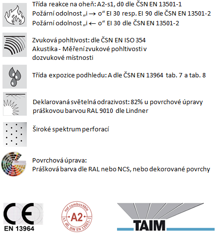 Standardy protipožárních podhledů Lindner